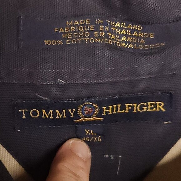Tommy Hilfiger Mens Khaki Heavyweight Button Down XL - Picture 5 of 6